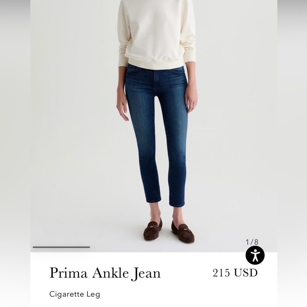 AG prima cigarette ankle jeans  26